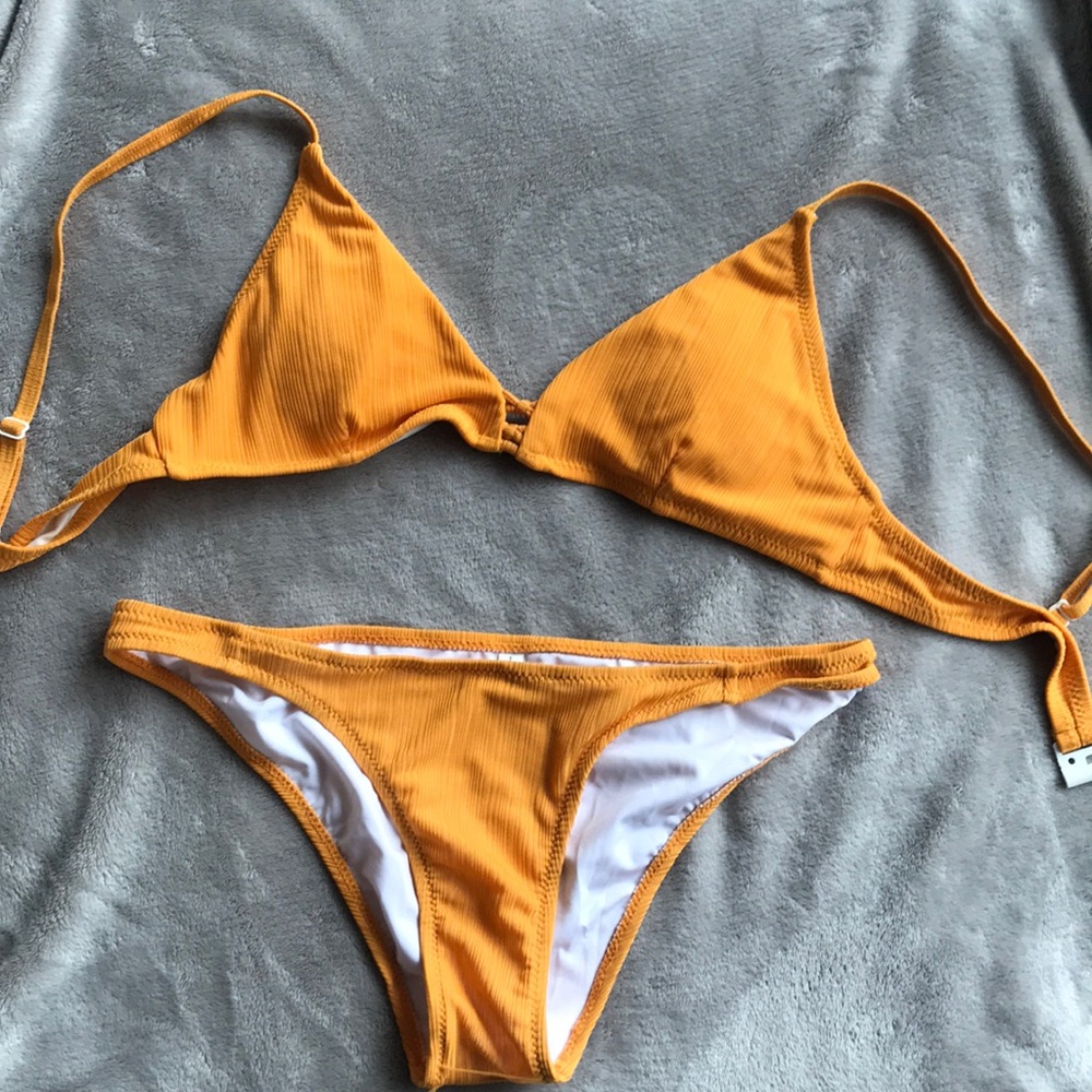Mustard Zaful bikini set